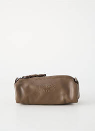 Trousse doublure textile marron LE TEMPS DES CERISES femme