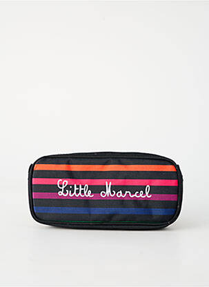Trousse effet matière satinée noir LITTLE MARCEL femme