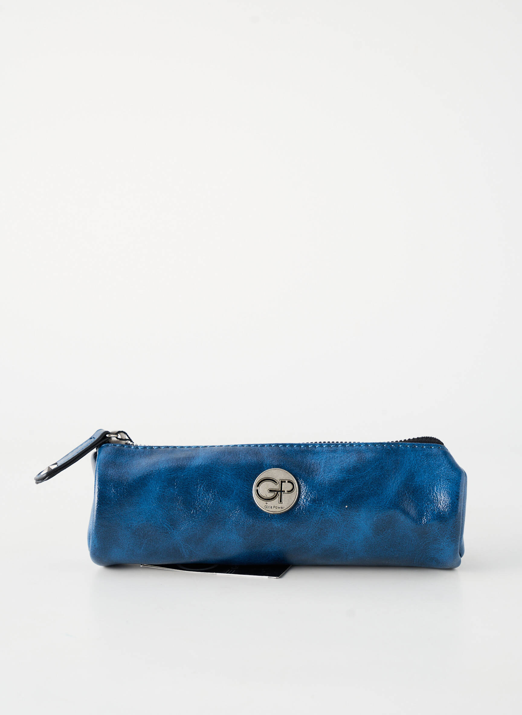 Trousse effet matière satinée bleu GP femme