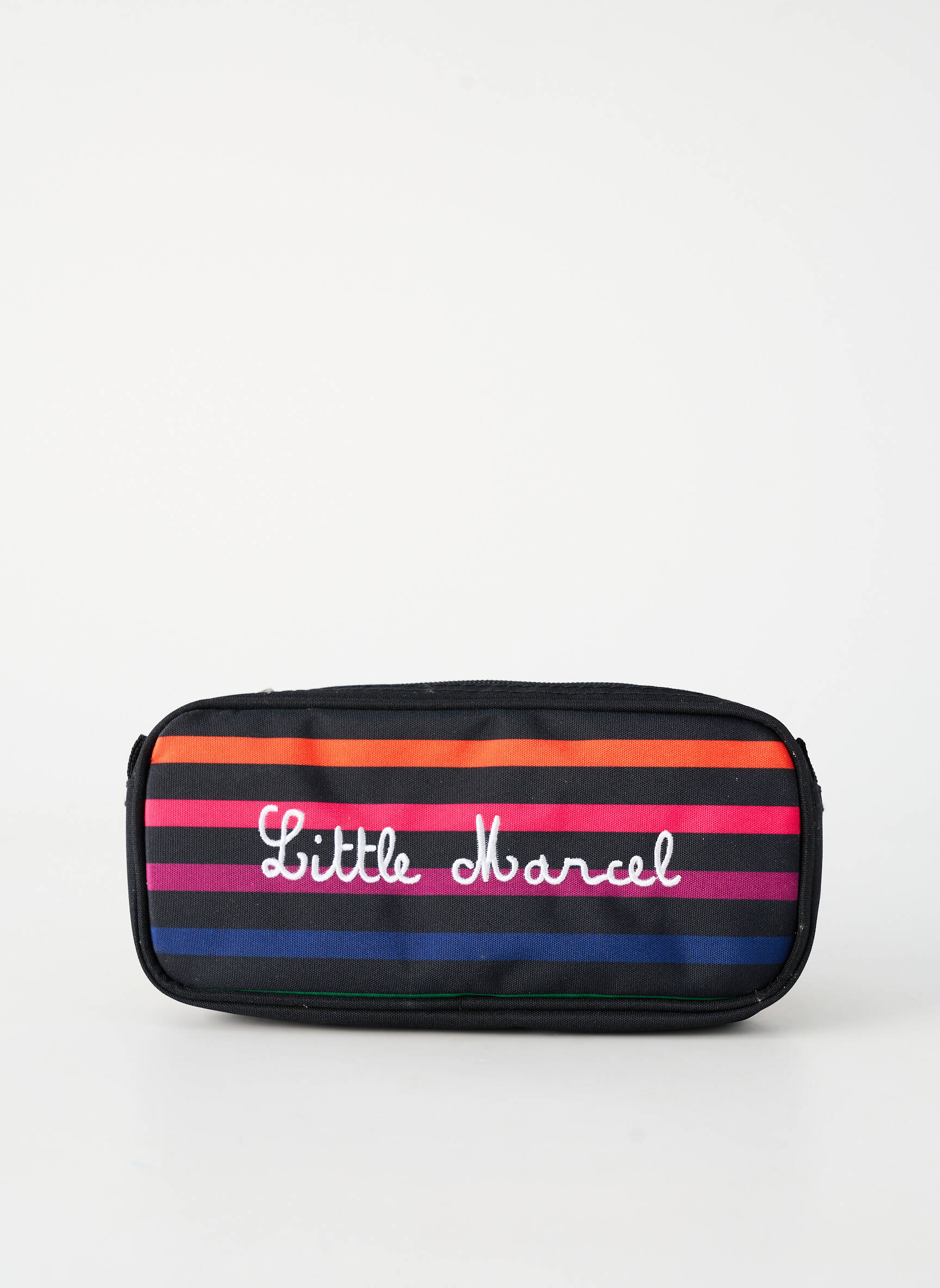 Trousse effet matière satinée noir LITTLE MARCEL femme