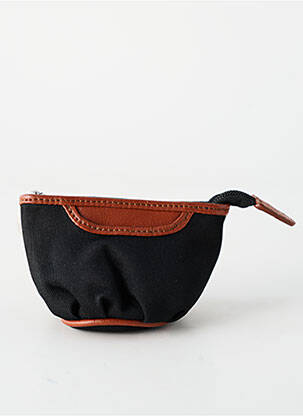 Porte-monnaie doublure textile noir LORENZO femme