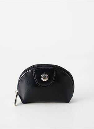 Porte-monnaie doublure textile noir COSMOPOLIS femme