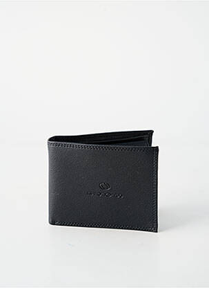 Portefeuille tissage simili-cuir noir MAROMONDO femme