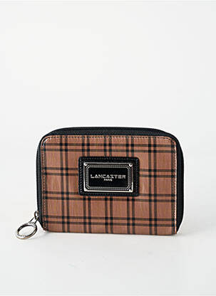 Porte-carte fermeture zippée marron LANCASTER femme