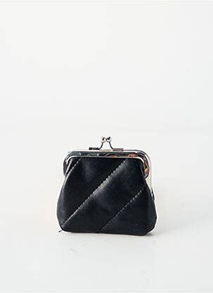 Porte-monnaie fermeture bouton poussoir noir NAF NAF femme
