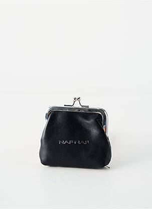 Porte-monnaie fermeture bouton poussoir noir NAF NAF femme