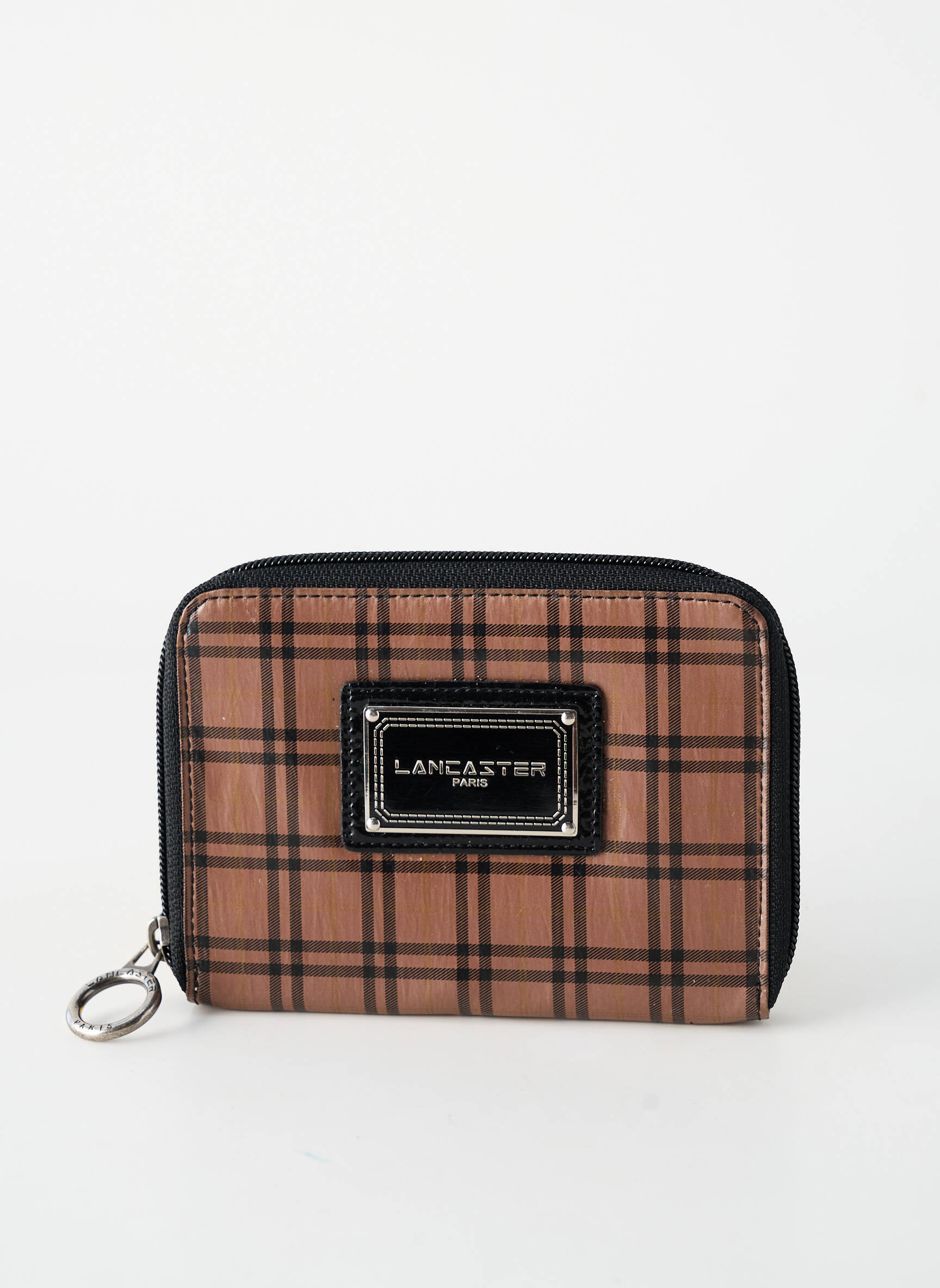 Porte-carte fermeture zippée marron LANCASTER femme