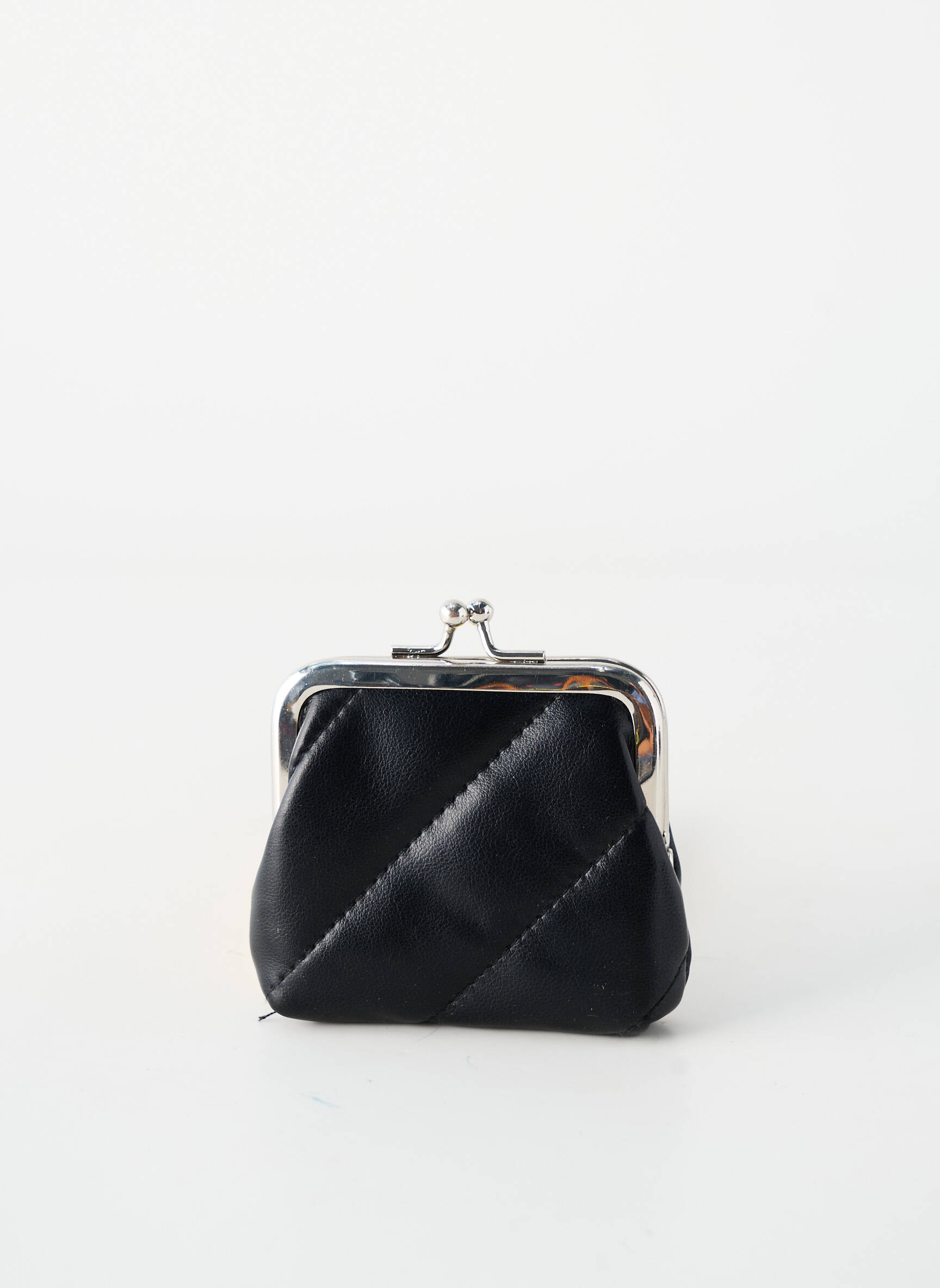 Porte-monnaie fermeture bouton poussoir noir NAF NAF femme