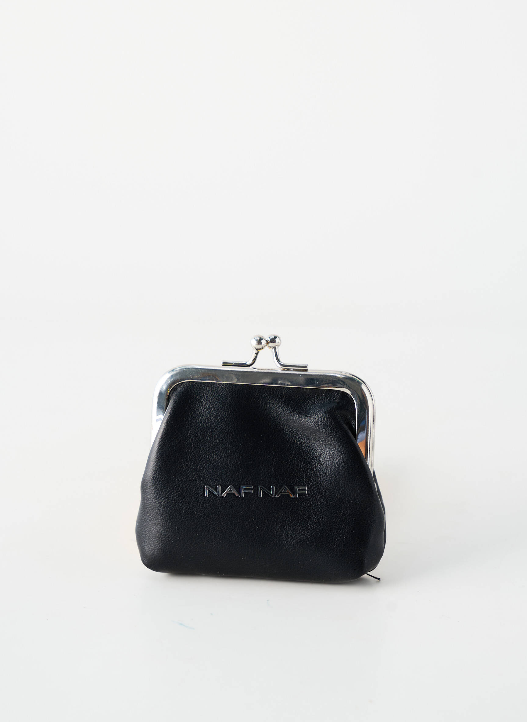 Porte-monnaie fermeture bouton poussoir noir NAF NAF femme