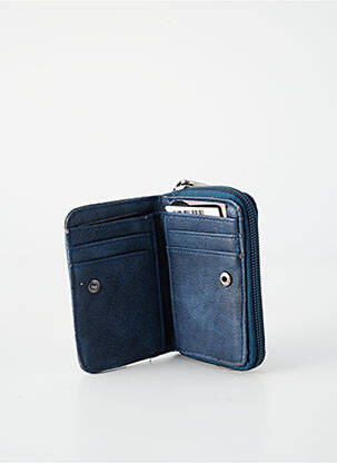 Porte-carte sérigraphie bleu PATRICK BLANC femme