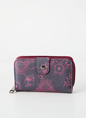 Porte-monnaie doublure textile violet SMASH! femme