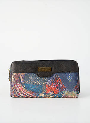 Portefeuille fermeture zippée bleu SMASH! femme