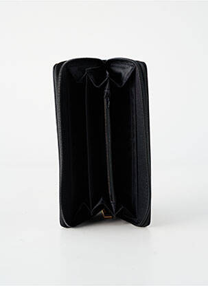 Portefeuille tissage simili-cuir noir FABLE ENGLAND femme