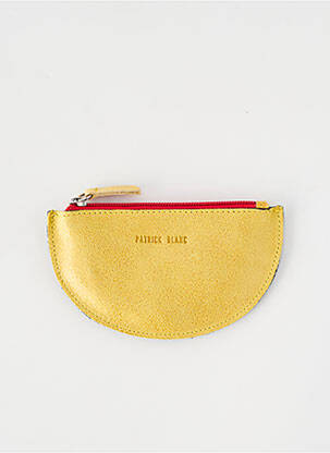 Porte-monnaie fermeture zippée jaune PATRICK BLANC femme