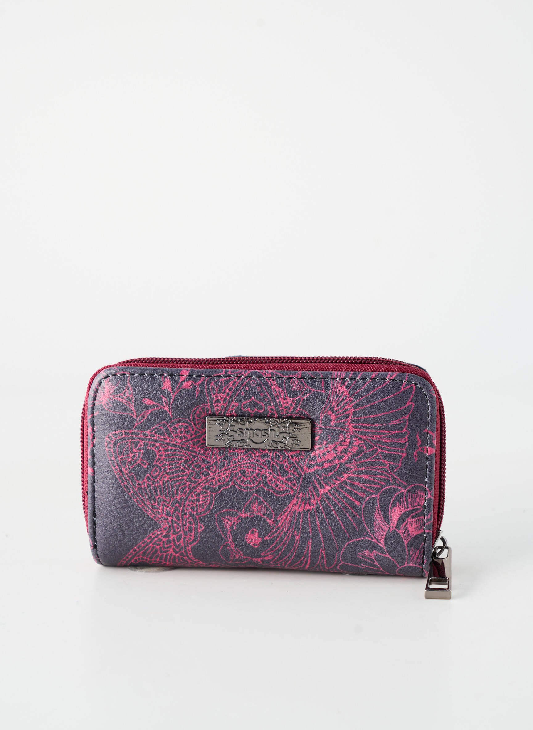 Porte-monnaie doublure textile violet SMASH! femme
