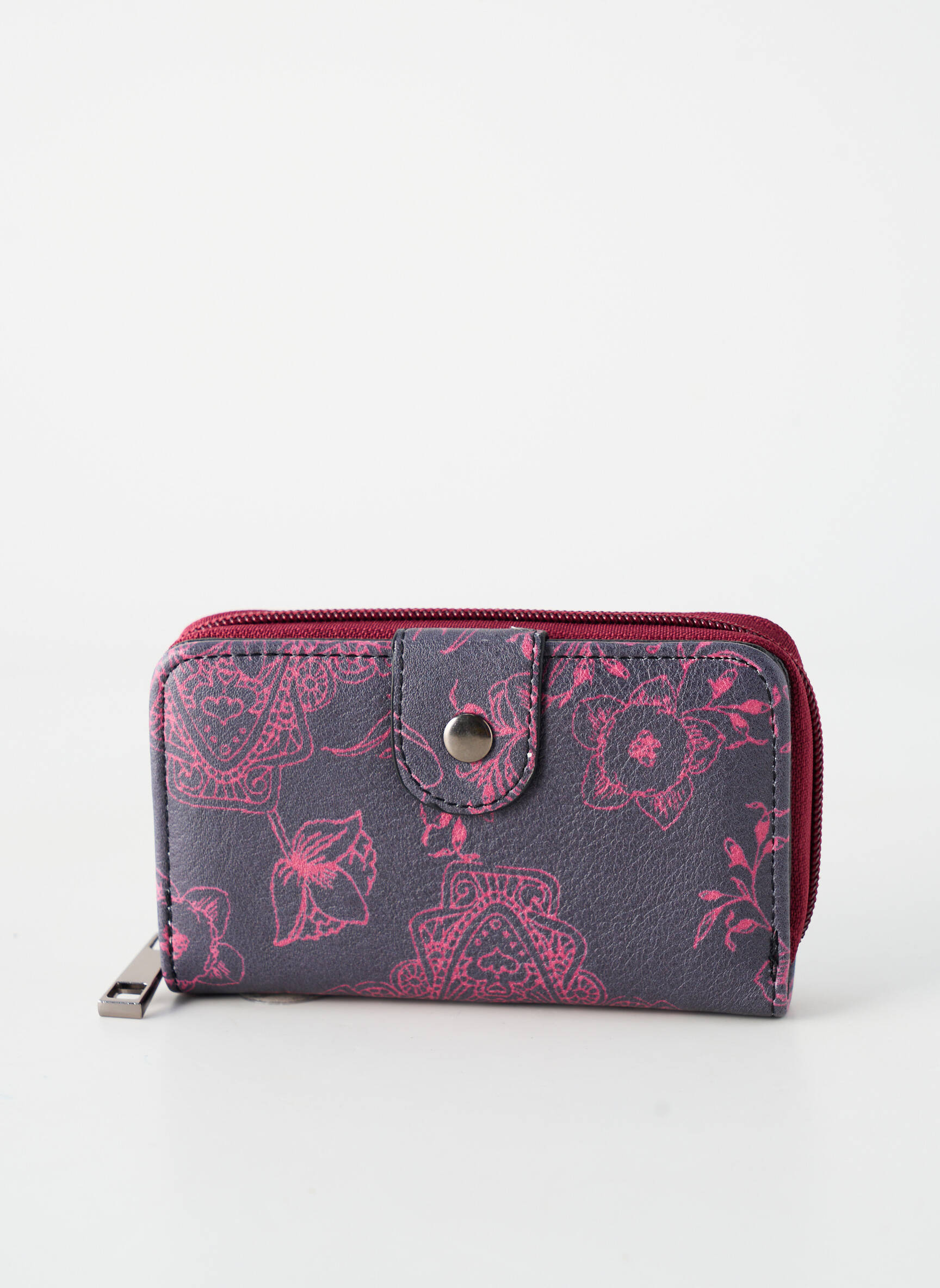 Porte-monnaie doublure textile violet SMASH! femme