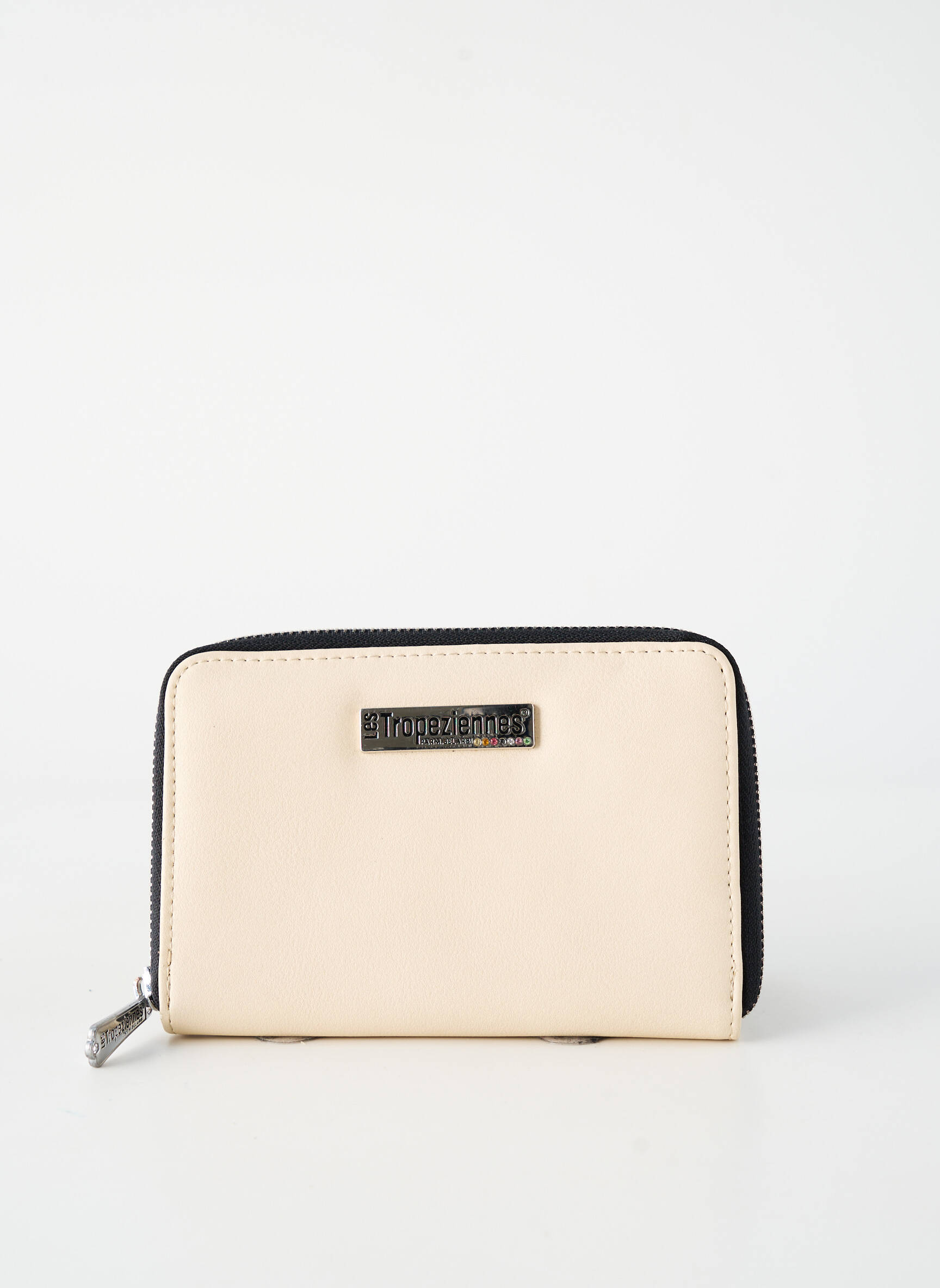 Portefeuille tissage simili-cuir beige LES TROPEZIENNES PAR M.BELARBI femme