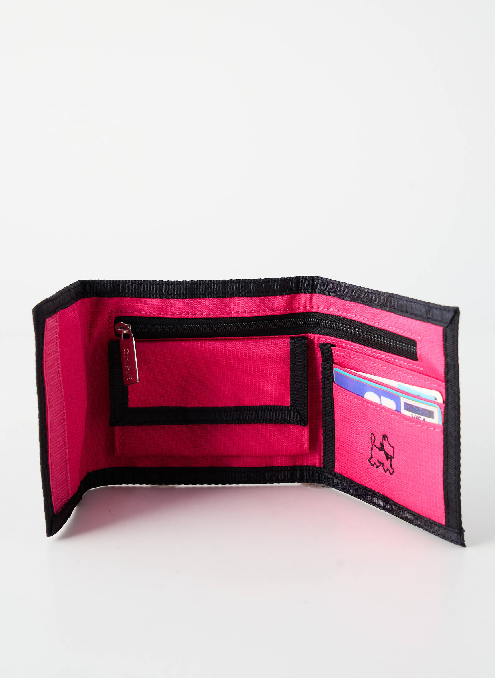 Portefeuille doublure textile noir CHIPIE femme