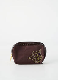 Porte-monnaie effet matière satinée marron ROYAL WEAR femme