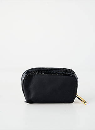 Porte-monnaie effet matière satinée noir ROYAL WEAR femme
