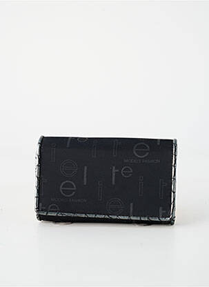 Portefeuille doublure textile noir ELITE femme