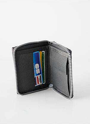 Porte-carte coutures renforcées gris TEDDY SMITH homme