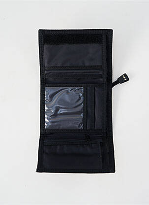 Portefeuille effet matière satinée noir DDP femme