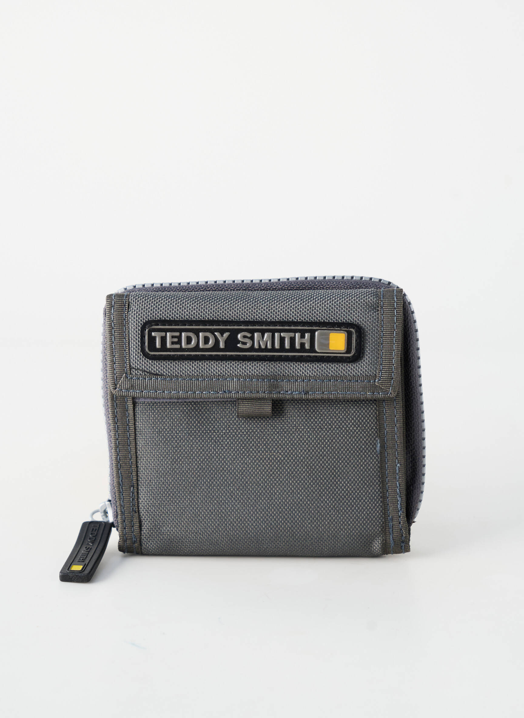 Porte-carte coutures renforcées gris TEDDY SMITH homme
