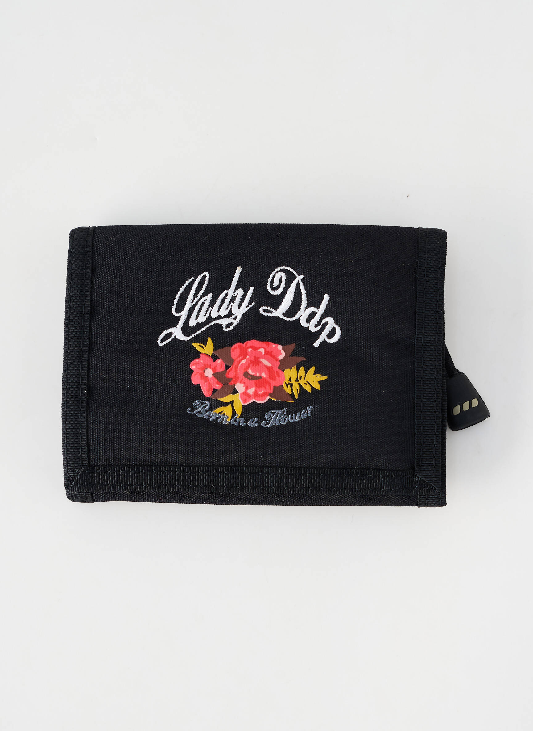 Portefeuille effet matière satinée noir DDP femme