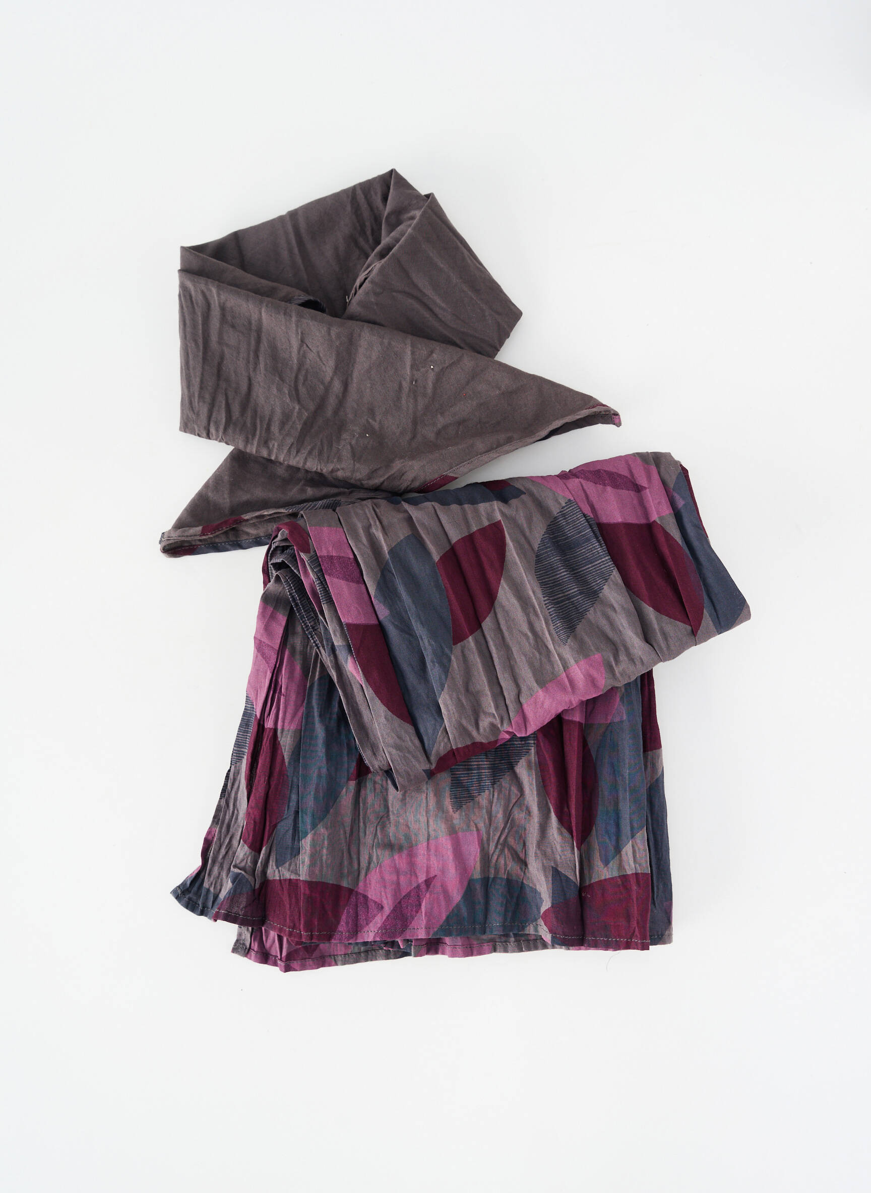 Foulard tissage popeline gris DIPLODOCUS femme