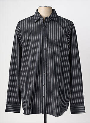 Chemise manches longues coupe droite noir PRE END homme