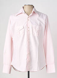 Chemise manches longues coupe cintrée rose SHILTON homme