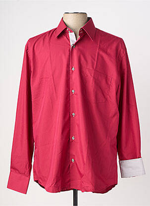 Chemise manches longues poches rouge CAP 10 TEN homme