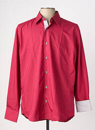 Chemise manches longues coupe droite rouge CAP 10 TEN homme