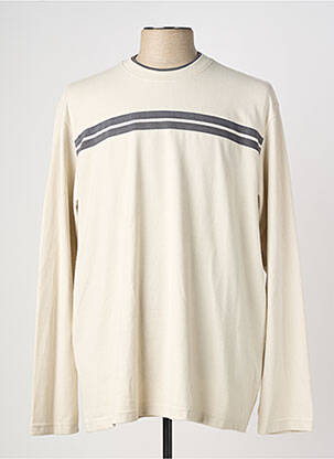 T-shirt stretch manches longues beige G.H.BASS&CO. homme