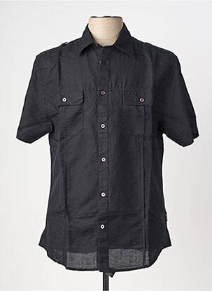 Chemise manches courtes poches noir DELAHAYE homme