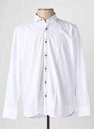 Chemise manches longues coupe droite blanc CAP 10 TEN homme