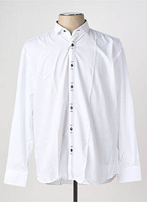 Chemise manches longues coupe droite blanc CAP 10 TEN homme