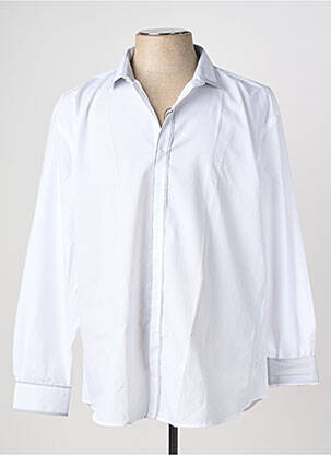 Chemise manches longues coupe droite blanc CAP 10 TEN homme