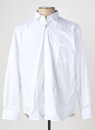 Chemise manches longues coupe droite blanc CAP 10 TEN homme
