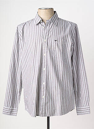Chemise manches longues coupe droite gris MUSTANG homme