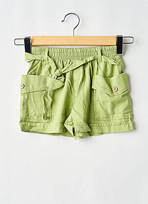 Short fermeture liens à nouer taille élastique vert MAYORAL fille