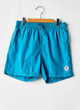 Short de bain effet matière satinée bleu LAGON BLEU garçon