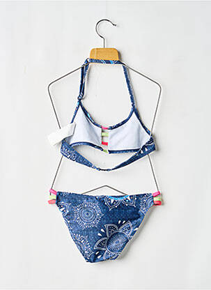 Maillot de bain 2 pièces stretch bleu LOSAN fille