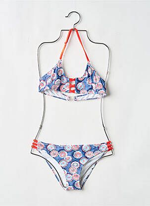Maillot de bain 2 pièces stretch bleu MAYORAL fille