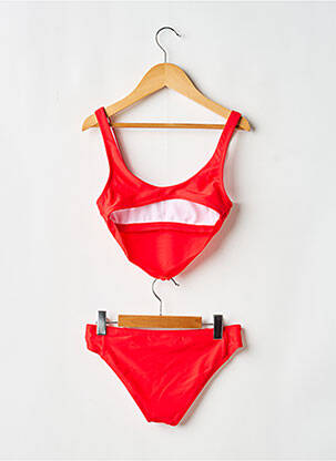Maillot de bain 2 pièces stretch rouge LAGON BLEU fille