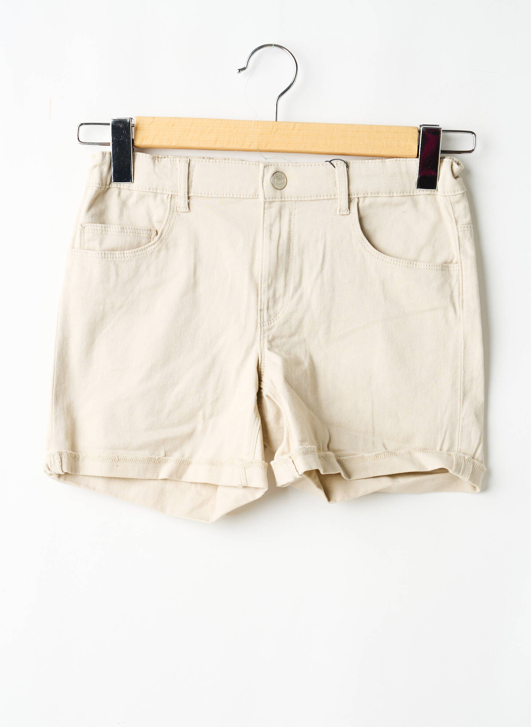 Short stretch taille élastique beige ONLY fille