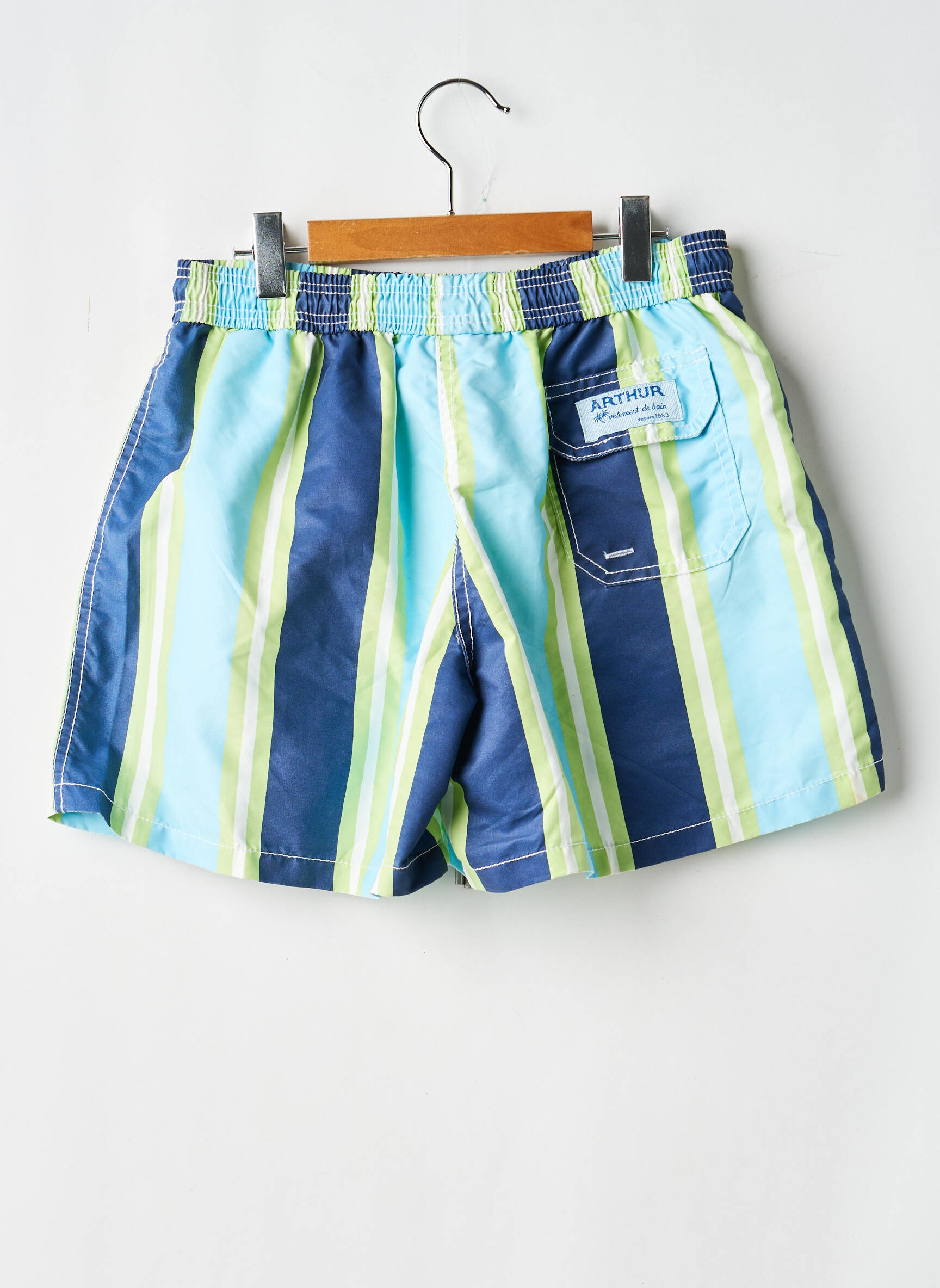 Short de bain tissage imperméable bleu ARTHUR garçon
