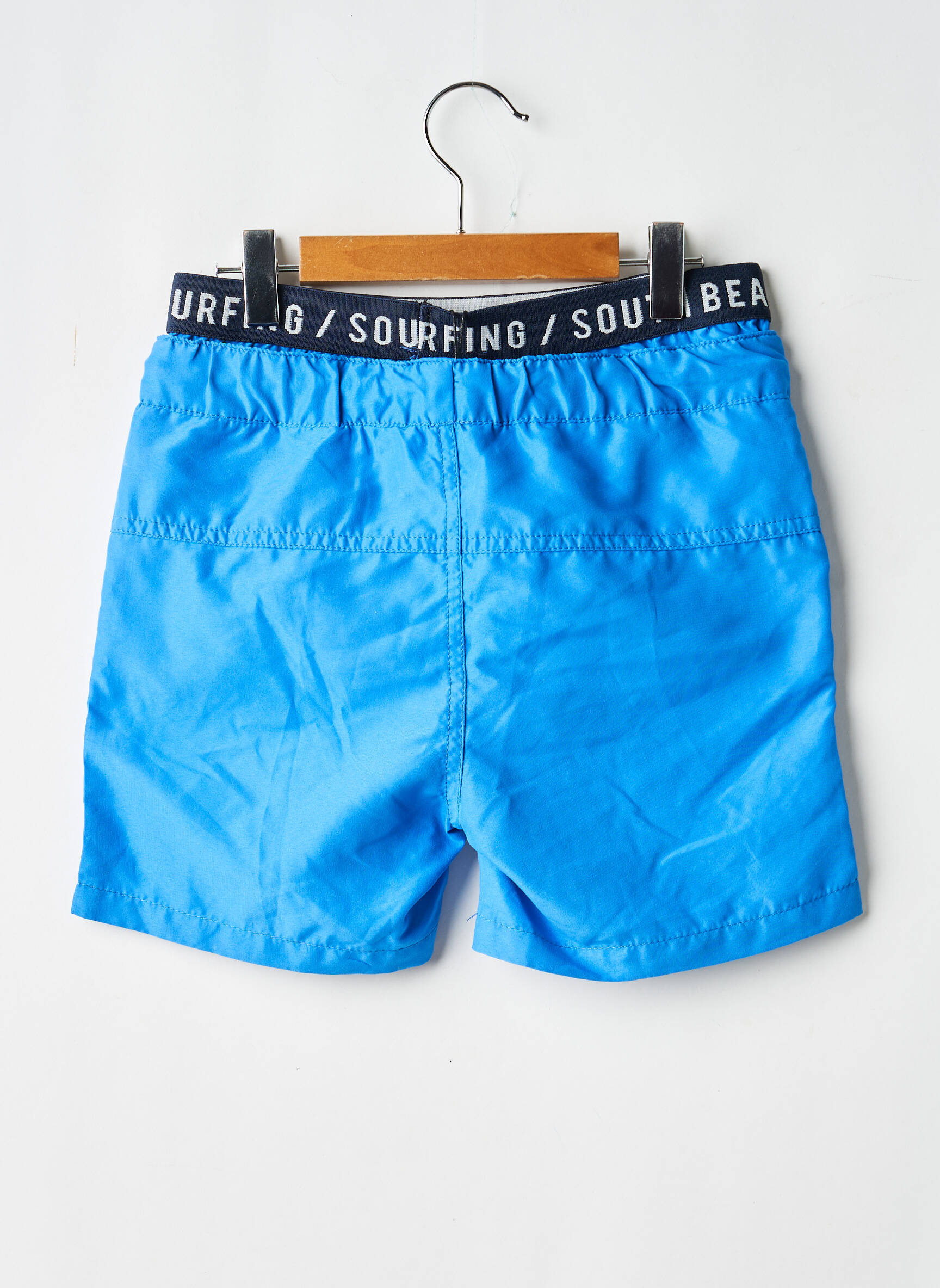 Short de bain effet matière satinée bleu NAME IT garçon