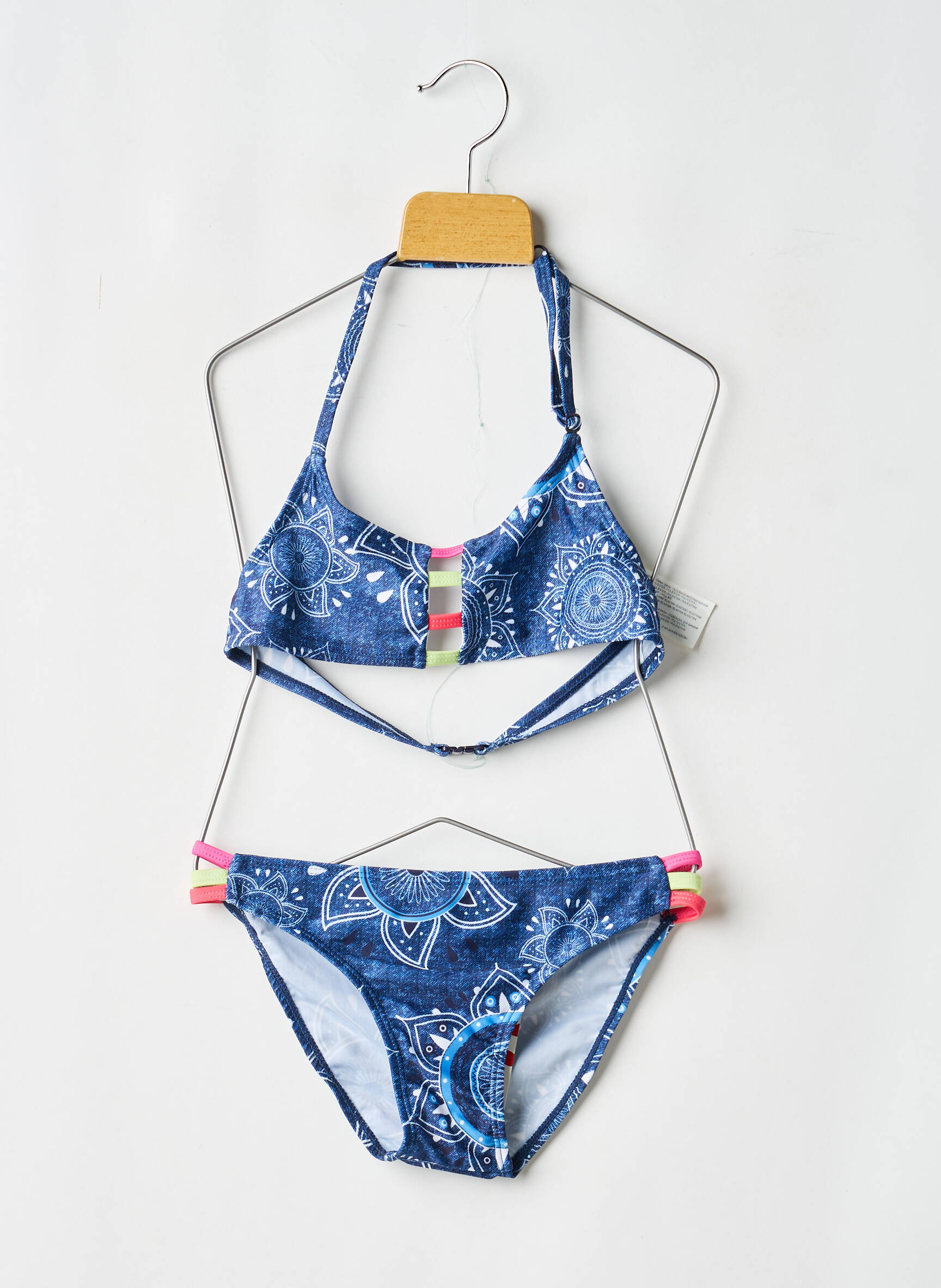Maillot de bain 2 pièces stretch bleu LOSAN fille